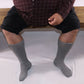 Super Wide Socks in Grey with Anti-Slip